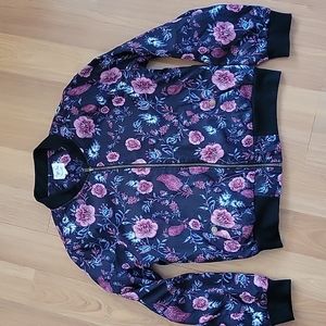 Hippie Rose Floral Bomber Jacket